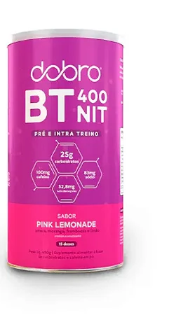 DOBRO BT NITRATO PRÉ E INTRA TREINO COM L-CITRULINA SABOR PINK LIMONADE 450G