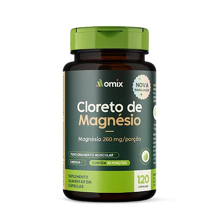 CLORETO DE MAGNÉSIO P.A. 120 CAPS OMIX