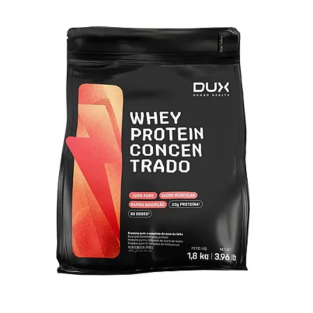 WHEY PROTEIN CONCENTRADO SEM SABOR DUX NUTRITION - REFIL 1800G