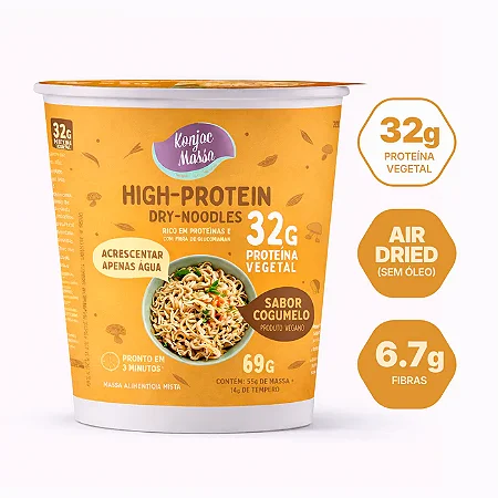 KONJAC HIGH-PROTEIN DRY NOODLES 69G SABOR COGUMELO