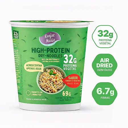 KONJAC HIGH-PROTEIN DRY NOODLES 69G SABOR TOMATE E VEGETAIS