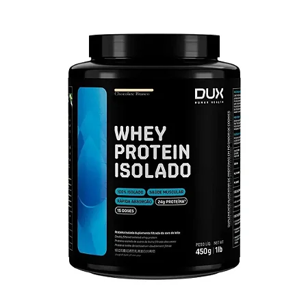 WHEY PROTEIN ISOLADO CHOCOLATE BRANCO DUX NUTRITION - POTE 450G