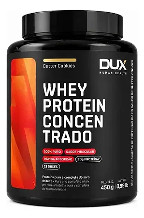 WHEY PROTEIN CONCENTRADO BUTTER COOKIES DUX NUTRITION - POTE 450G