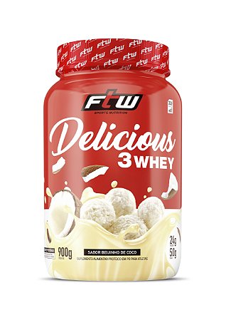 FTW DELICIOUS 3WHEY BEIJINHO DE COCO 900G
