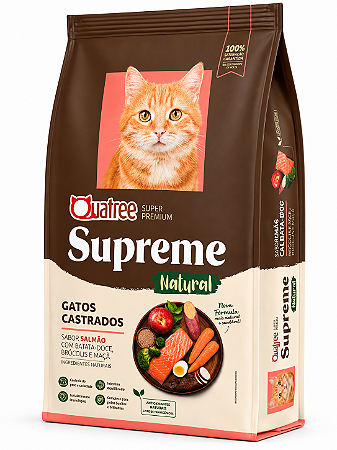 Ração Quatree Supreme Gatos Castrados Salmão