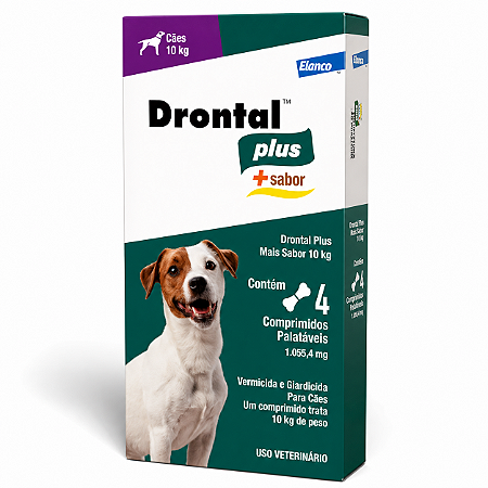 Vermífugo Drontal Plus Cães até 10kg - 4 Comprimidos