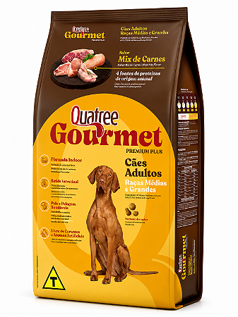 Ração Quatree Gourmet Cães Adulto Raças Medias e Grandes