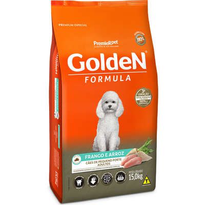 Ração Golden Cães Adulto Raça Pequena Sabor Frango & Arroz