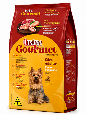 Ração Quatree Gourmet Sem Corantes Adulto Raças Pequenas