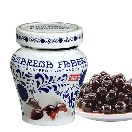 Cereja em Calda Silvestre Amarena Original Fabbri 230 g Produzido na Itália Doces Sobremesas