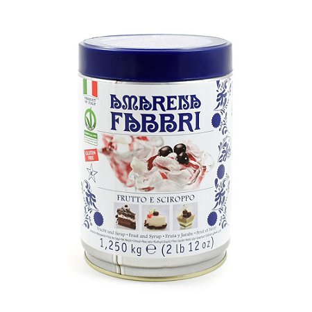 Cereja em Calda Silvestre Amarena Fabbri 1,25Kg Original Itália Sobremesa Gelato