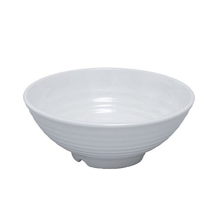 Tigela Bowl Cumbuca Melamina Premium 18 x 7cm Branca Servir Ondulada Evento Restaurante