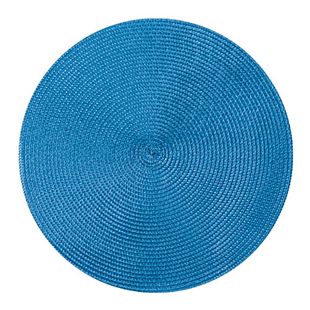 Lugar Americano Redondo 38cm Azul Mesa Posta Decoracao Cozinha Trama Poliester