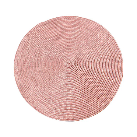 Lugar Americano Redondo 38cm Rosa Mesa Posta Decoracao Cozinha Trama Poliester