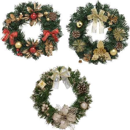 Guirlanda de Natal 30cm Enfeite Natalino Porta Luxo Decoracao Premium