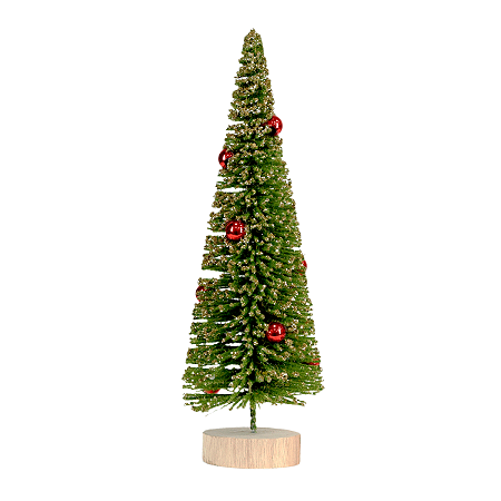 Mini Arvore de Natal 20cm Pinheiro Bolas Vermelhas Decoracao Natalina Premium Enfeite