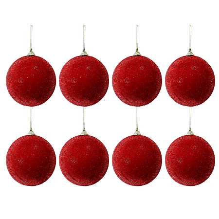 Kit 8 Bolas Ice Enfeite Para Arvore de Natal 8cm Pendurar Decoracao Natalina Premium