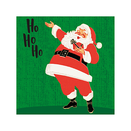 Guardanapo de Papel Decorado Natal Luxo Papai Noel 16cm Pacote 20 Unidades Xmas