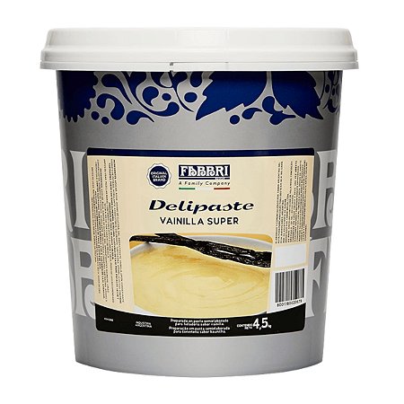 Pasta de Baunilha Vanilla Super 4,5Kg Fabbri Saborizante Gelateria  Sorveteria Confeitaria
