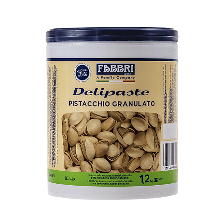 Pasta Pistache Granulado Com Pedaços 1,2Kg Delipaste Fabbri Gelateria Sorveteria Confeitaria