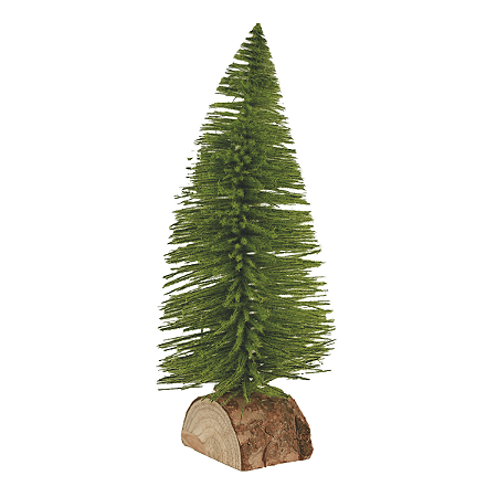 Mini Árvore de Natal 30cm Pinheiro Base Tronco Madeira Decoracao Natalina Premium