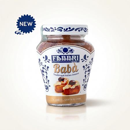Baba ao Rum Fabbri Pãozinho Embebido em Coquetel Alcoolico 390g Sobremesa Importado Italia