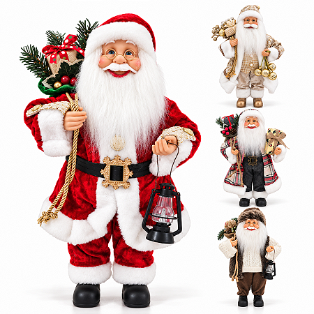 Boneco Papai Noel 40cm Modelos Variados Enfeite Natalino Decoração de Natal Premium