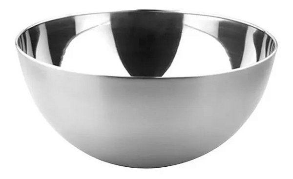 Bowl Em Aço Inox Polido Tigela Multiuso 9 cm Preparo Cozinha Completa Funcional