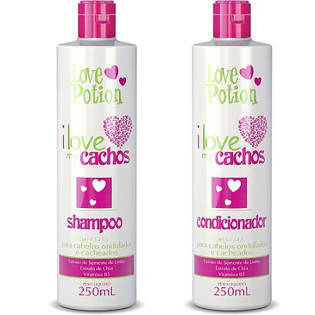 Home Care I Love My Cachos - Shampoo e Condicionador 250ml - Love Potion
