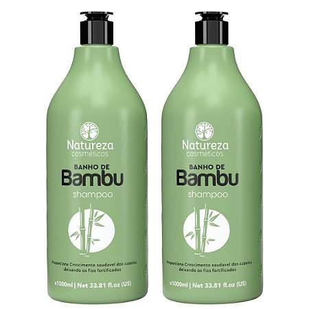 2 Shampoos Litro - Bambu- Natureza Cosméticos