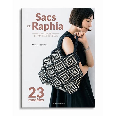 Sacs en raphia crochetés en mailles serrées