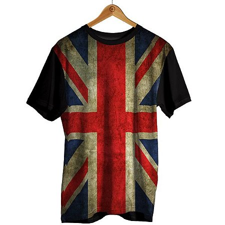 Bandeira Inglaterra Old Moska Branca Camisetas