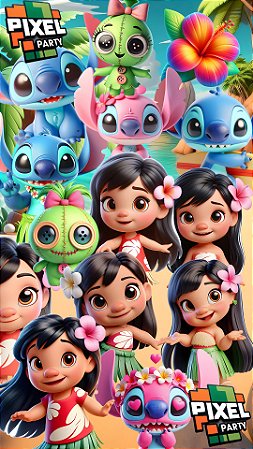 Kit Digital Lilo e Stitch 3D