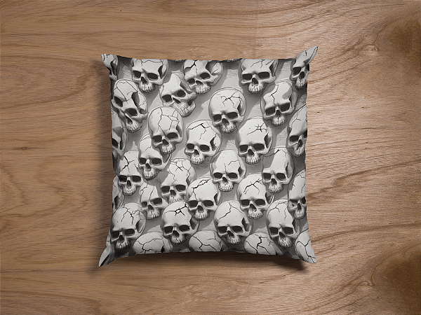 Capa de Almofada Skull 45x45cm