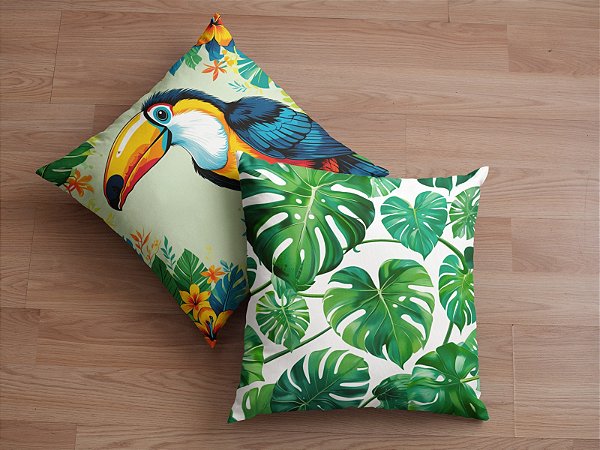 Kit duas Capas de Tucano Tropical 2 45x45cm