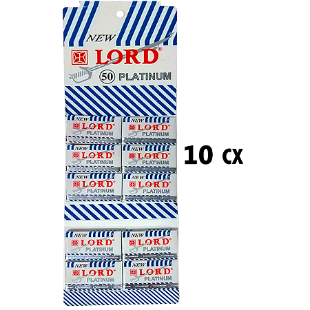 Lâminas De Barbear New Lord Branca Platinum 50un Atacado