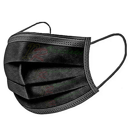 Máscara Descartável Fênix Cor Preta Caixa Com 50 Unidades