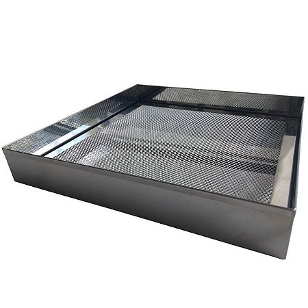Escorredor P/ Batatas Fritas Inox 30x30x6cm Pastel Salgados