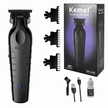 Máquina Cabelo Corte Acabamento Kemei Km-2299 bivolt