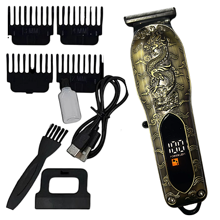 Maquininha Cabelo Barba Profissional Recarregável Homem 5w