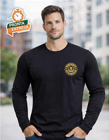 Camiseta Vigilante Patrimonial Manga Longa • 100% Algodão