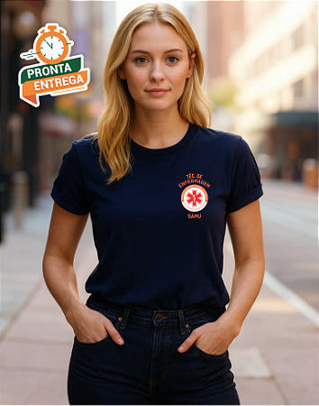 Camiseta Baby Look Técnica de Enfermagem SAMU