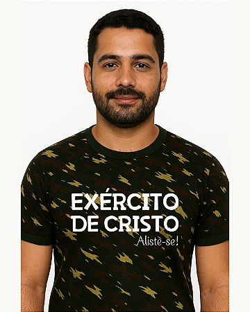 Camiseta Camuflada Tradicional Exército de Cristo