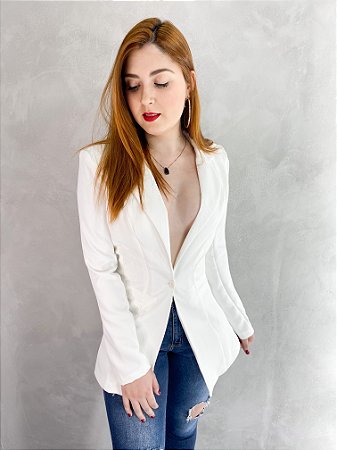 blazer alfaiataria off white