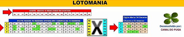 Planilha Lotomania - 100 Dezenas Semi Combinadas Em 36 Jogos