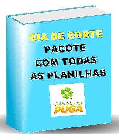 PACOTE COM 48 PLANILHAS DIA DE SORTE