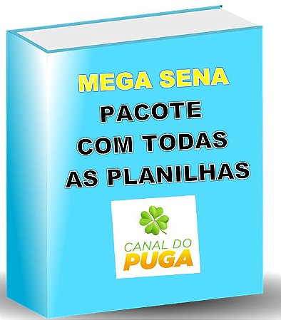 PACOTE COM 46 PLANILHAS MEGA SENA