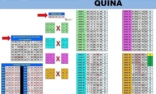 Planilha Quina - Cruzamento De Linhas