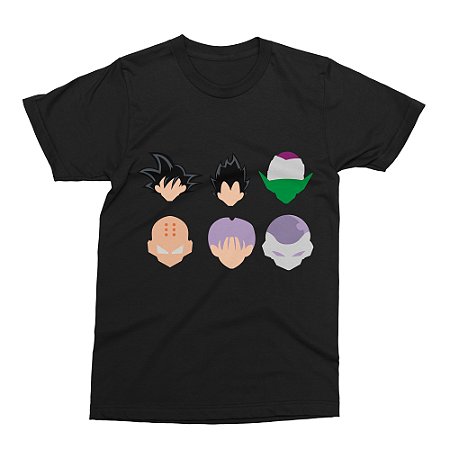 Camiseta Dragon Ball - Personagens - Preta (Tamanho P)