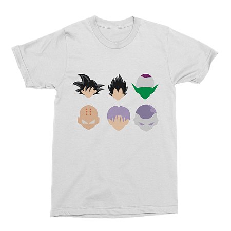 Camiseta Dragon Ball - Personagens - Branca (Tamanho P)